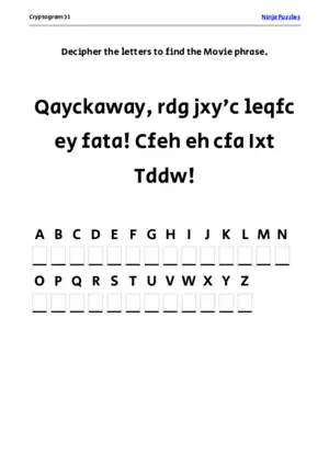 Cryptogram 31 Coloring Page puzzle thumbnail