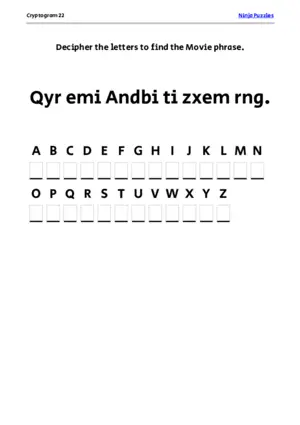 Cryptogram 22 Coloring Page puzzle thumbnail