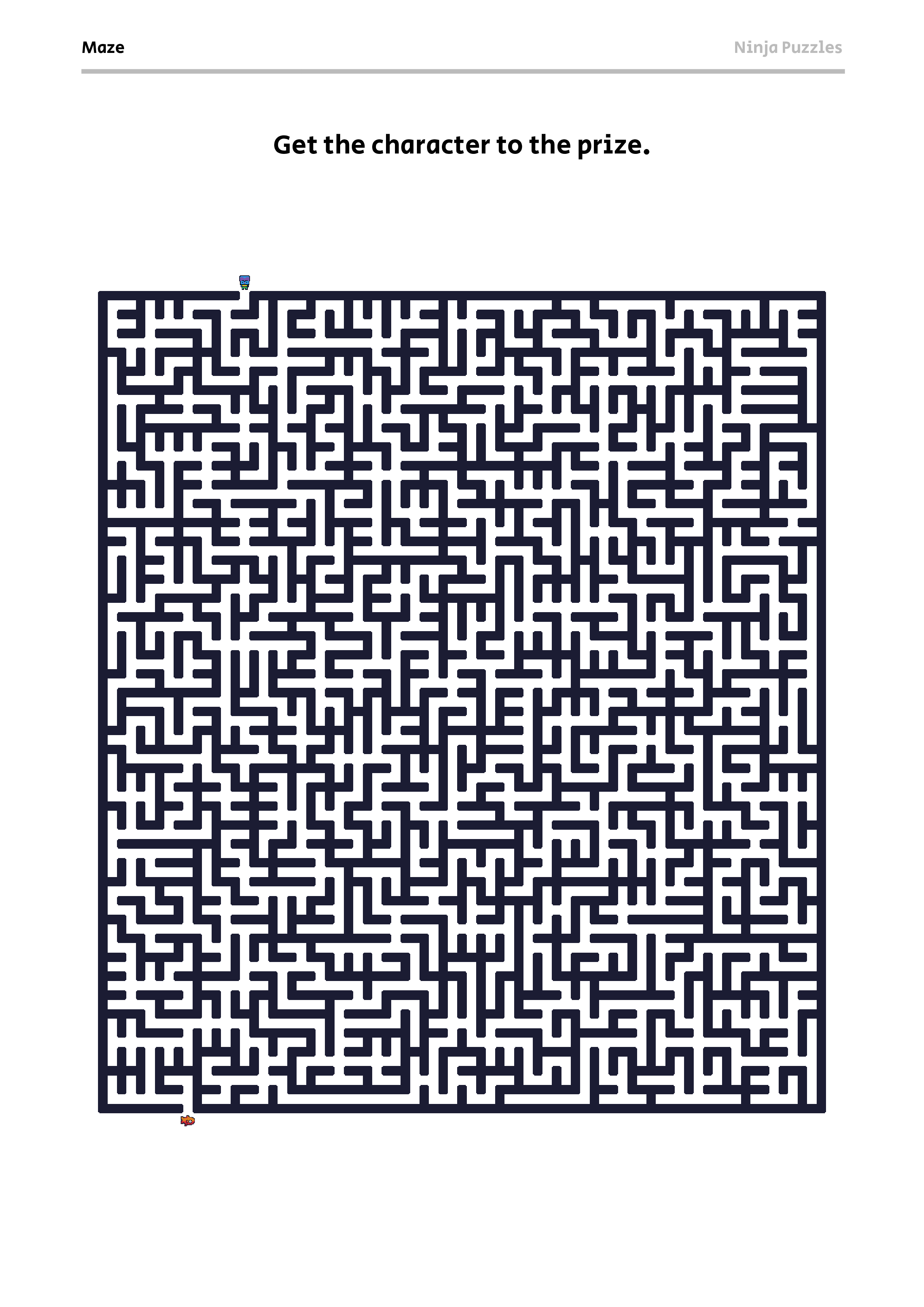 Download Hard Maze #14 Maze PDF Puzzle