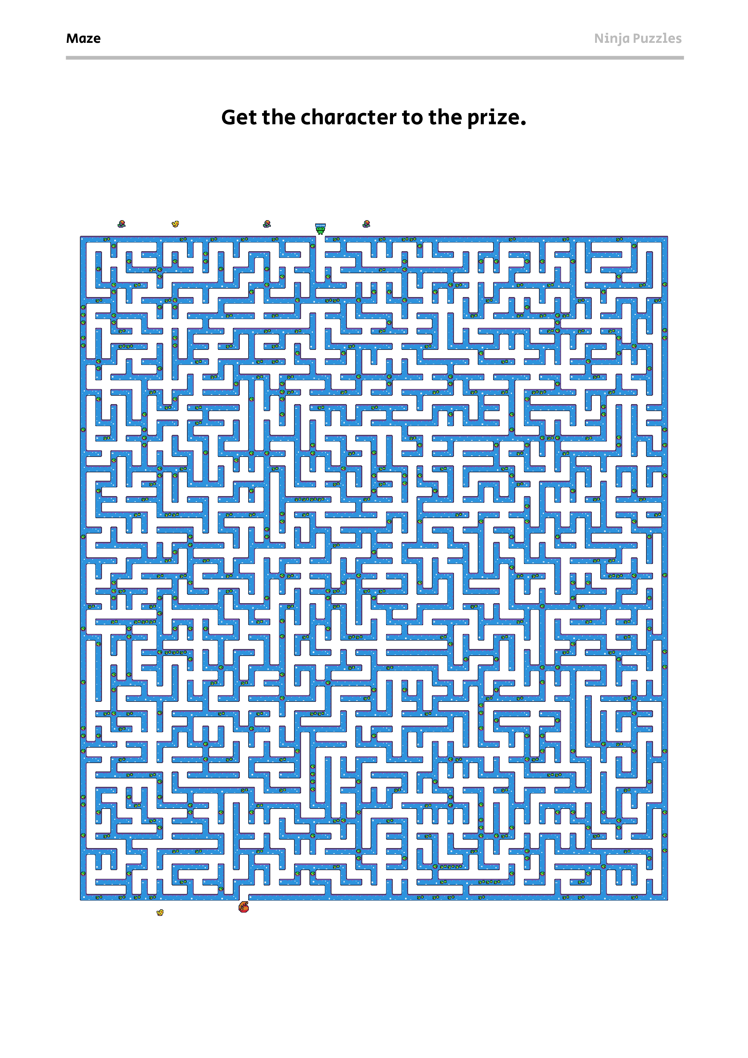 Hard Maze #15 - Free Printable PDF Puzzle