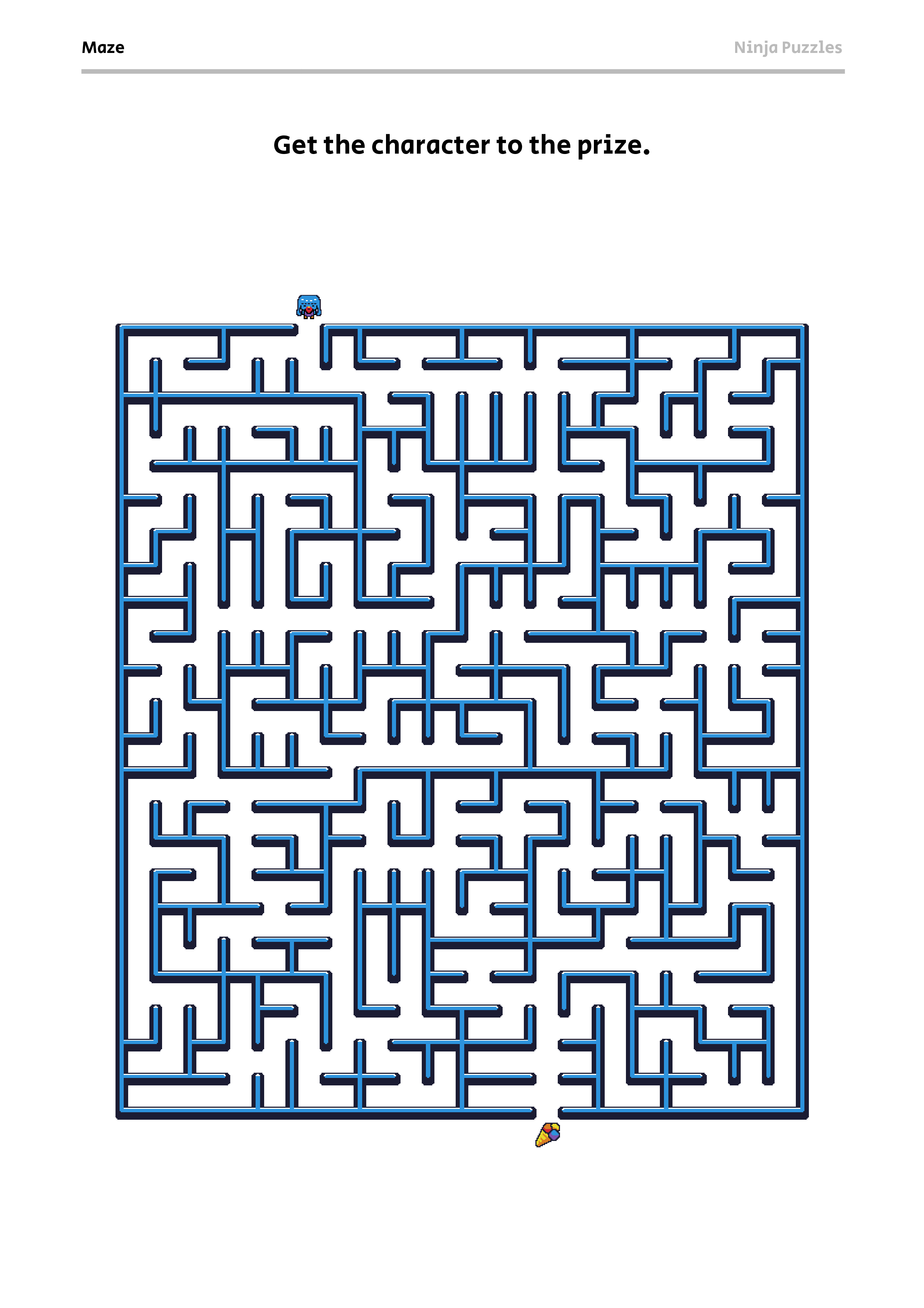 Medium Maze 7 Free Printable PDF Puzzle